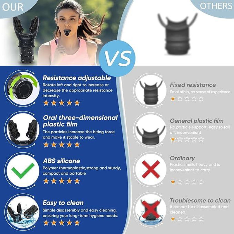 Portable Running Breathing Trainer Device, 1 Count Lung Breathing Trainer, Exercise Trainer with Resistance Adjustable, Easy to Clean and Use