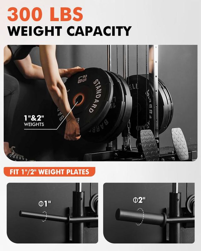 【Tiktokshopblackfriday】Wall Mount Cable Crossover Machine with Dual Pulley, 18-Level Adjustable Home Gym Trainer Lat Pulldown System Strength Training Accessory Arm Exerciser Arm Exerciser