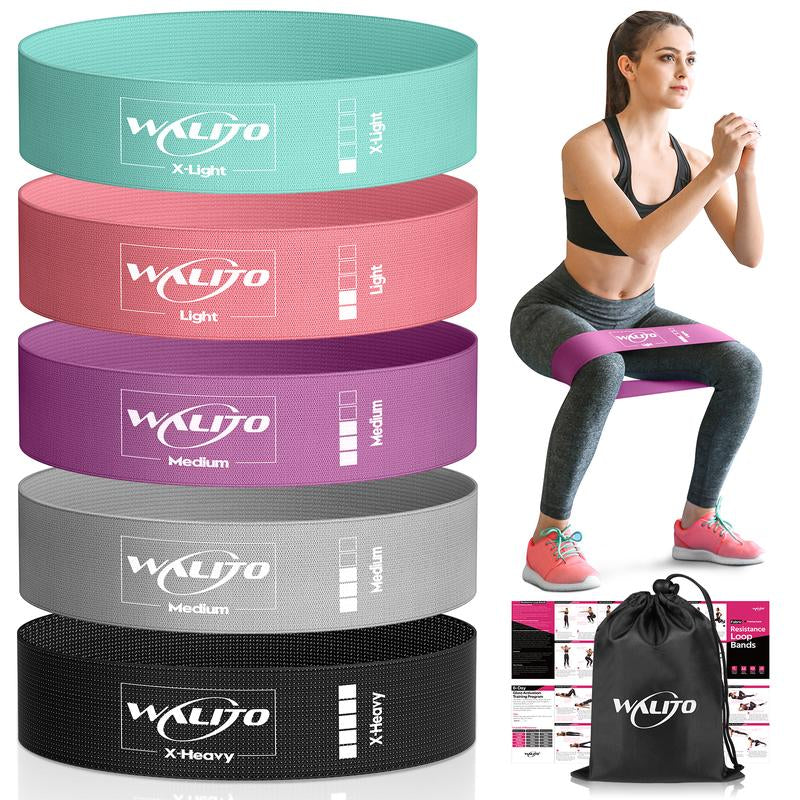 Summer Sports Exercise Resistance Loop Bands Set, 5 Counts Elastic Squat Resistance Bands, Yoga Stretch Strap, Gym Exercise Equipment for Home Workout, Gymtok, Spring Gift, Girlfriend Gift, Valentine'S Day Gift