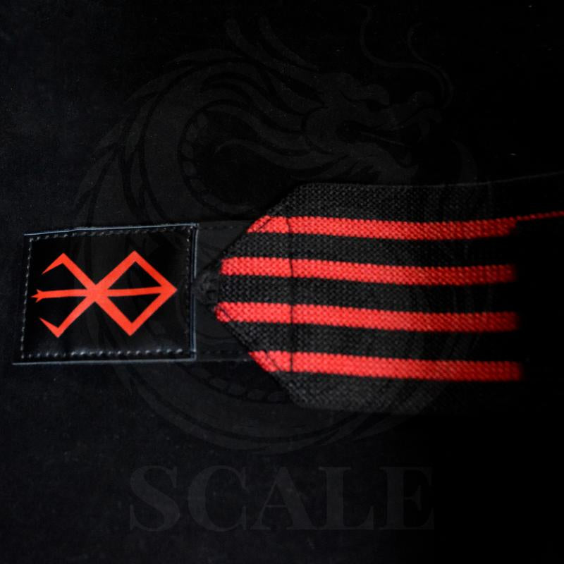 Berserk Anime Leather Wrist Wraps 19" Premium Quality for Powerlifting, Bodybuilding, Weightlifting, Wrist Support Bracelets & Lifting Accessories