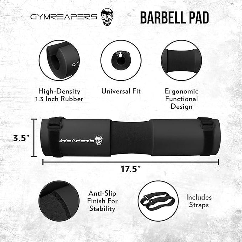 Gymreapers Barbell Squat Pad - High-Density Foam for Extra Protection of Neck, Shoulders, and Hips during Squats and Lunges