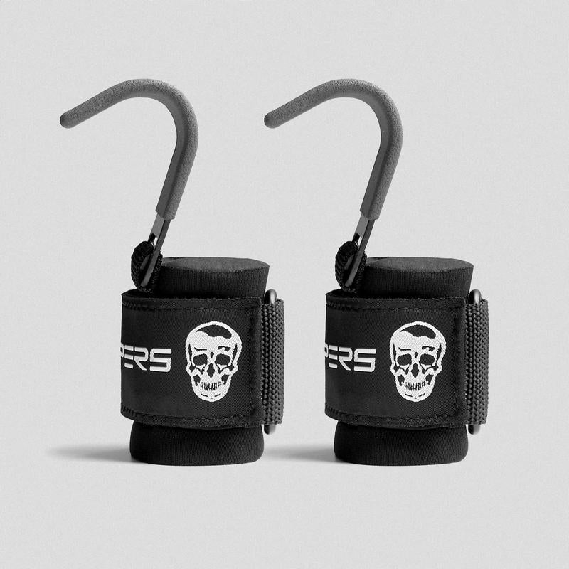 Gymreapers Heavy-Duty Lifting Hooks - Gray, for Deadlifting, Rowing and Pulling Exercises