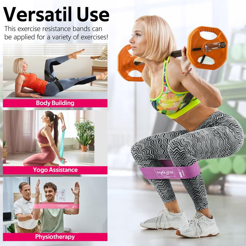 Summer Sports Exercise Resistance Loop Bands Set, 5 Counts Elastic Squat Resistance Bands, Yoga Stretch Strap, Gym Exercise Equipment for Home Workout, Gymtok, Spring Gift, Girlfriend Gift, Valentine'S Day Gift